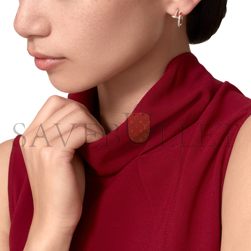 CARTIER JUSTE UN CLOU HOOP EARRINGS, SMALL MODEL, PAVED B8301429
